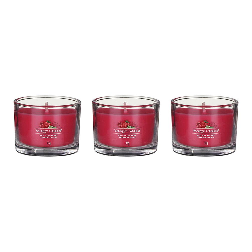 Yankee Candle Red Raspberry 3 Filled Votive Candle Gift Set Extra Image 2